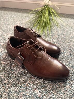 Men’s Brown Leather Derby Dress Shoes